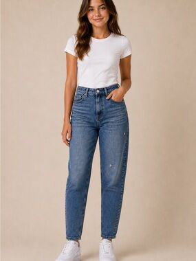 American Eagle Outfitters TOM GIRL Jeans / Medium Wash Distressed / Teen Denim